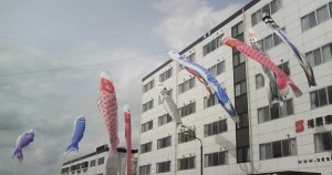 指扇病院の鯉のぼり
