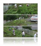 20090620大西公園の駐車場側草刈りボランティア